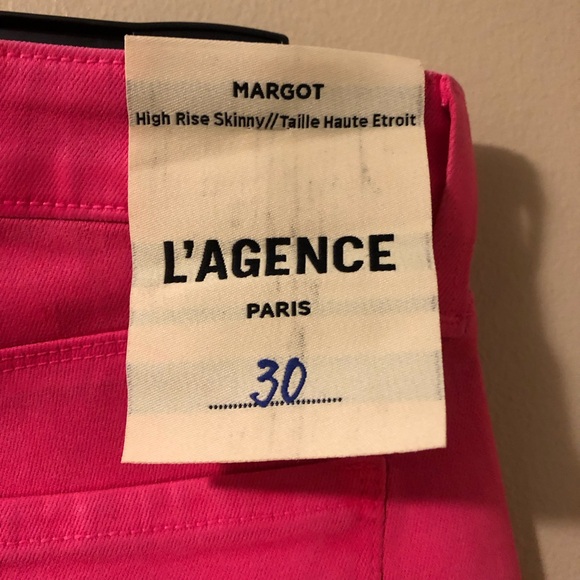 NWT L’AGENCE Margot HR Coated Rose Skinny Jeans,Size-30 - Picture 10 of 17